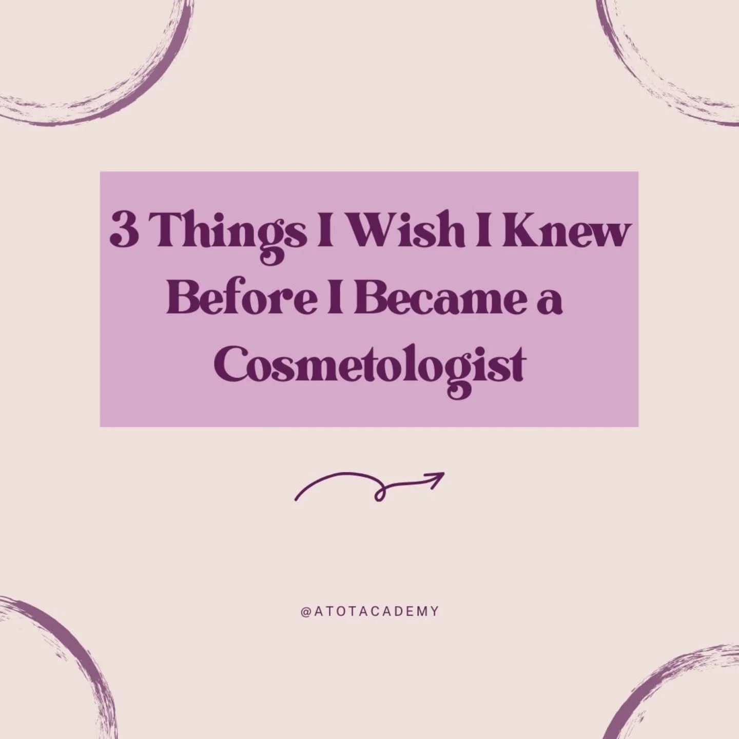 So I've been hearing this one thing a lot lately...

&quot;Beauty school does not prepare you for the real world.&quot;

I'll save that subject for another day, but here are three things I wish I knew before I became a cosmetologist:

1)Everyone will