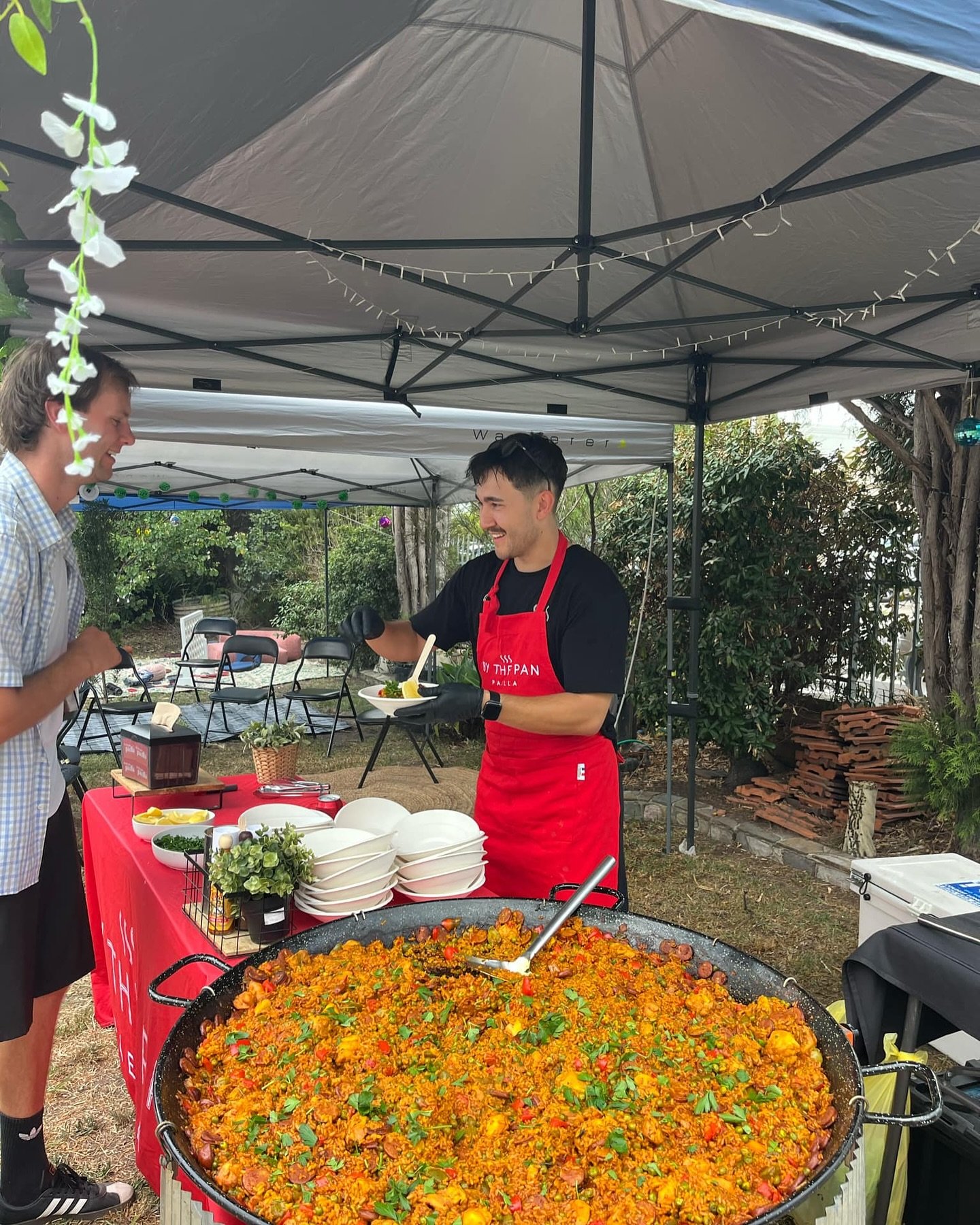 Saturdays double birthday event. Chicken &amp; Chorizo (extra sosig) to feed the hungry crowd 🎂🥘