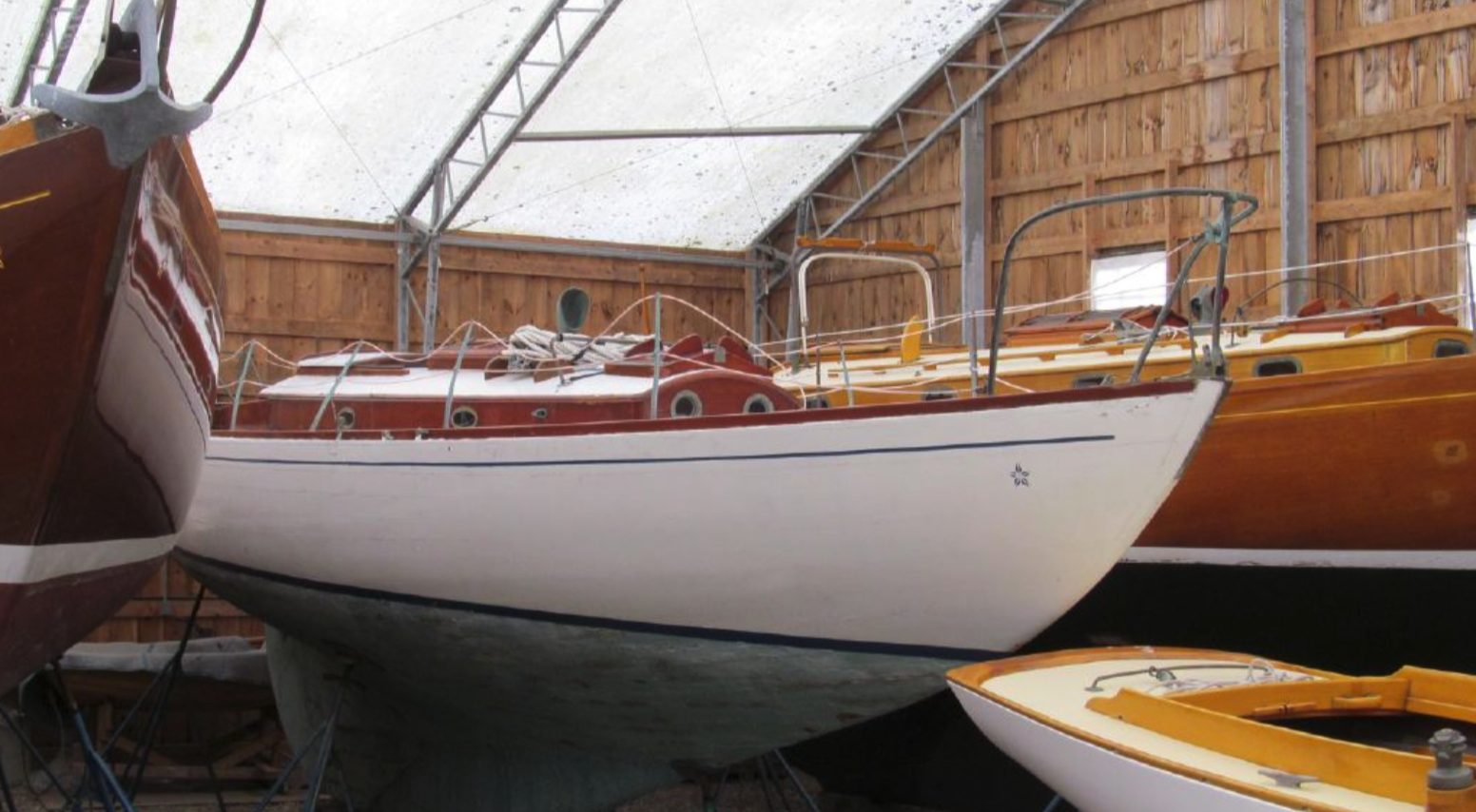 1951 Concordia 39 AUREOLE. Stored inside at Concordia Company in South Dartmouth, MA. More information: