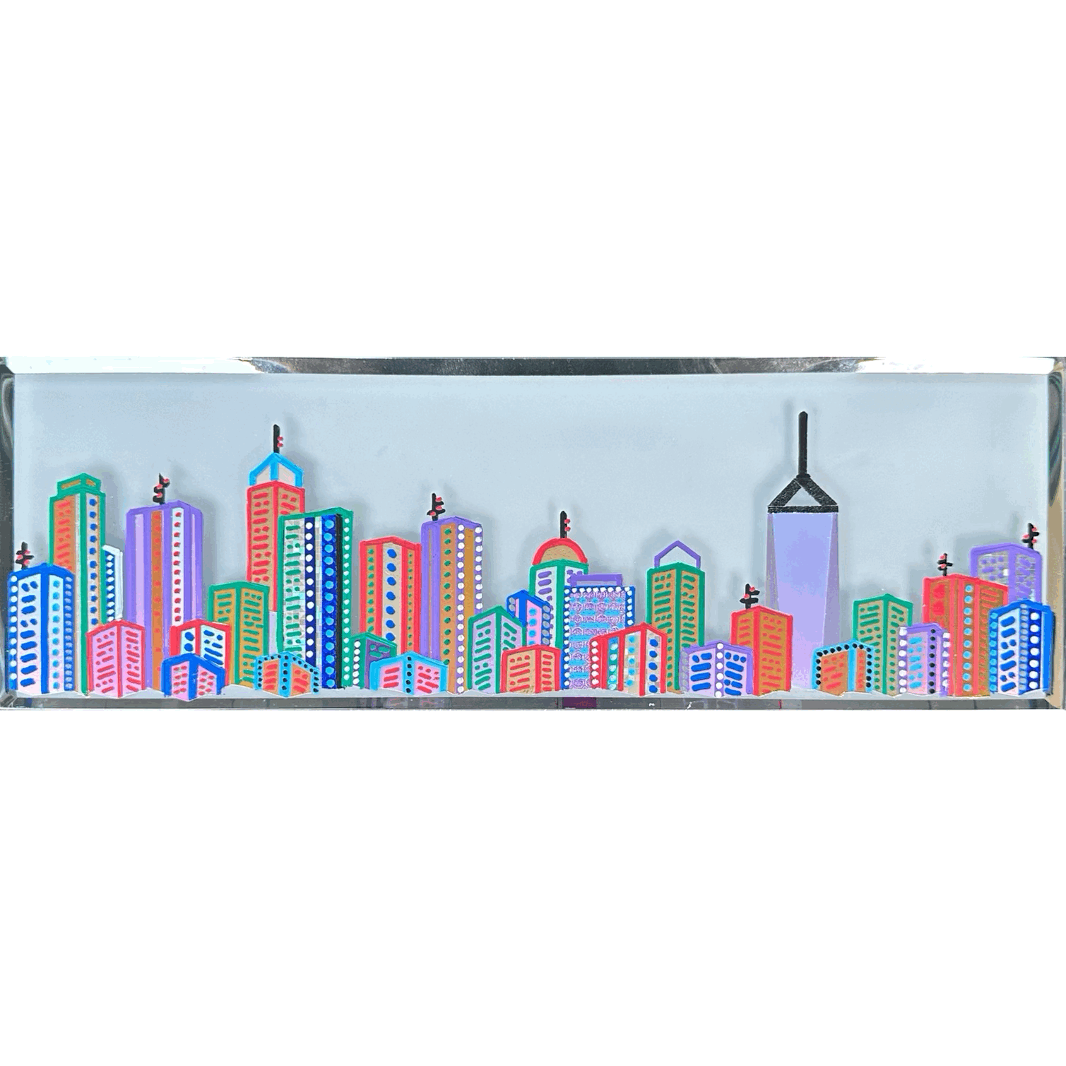 4"x12" Freedom on Ice Beveled Glass