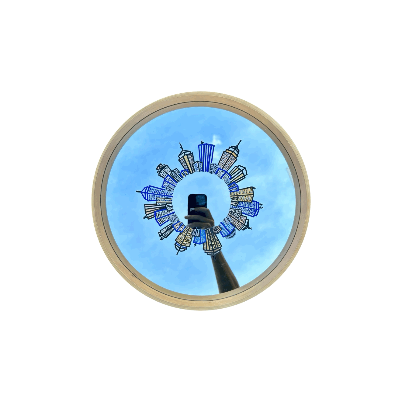16" Wood Framed Mirror