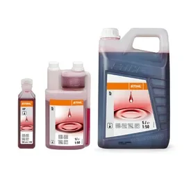 Three bottles of automotive brake fluid in different sizes, with orange and white labels showing a red droplet symbol and specifications.