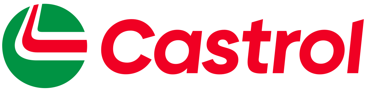 Castrol logo with green circle and red text.