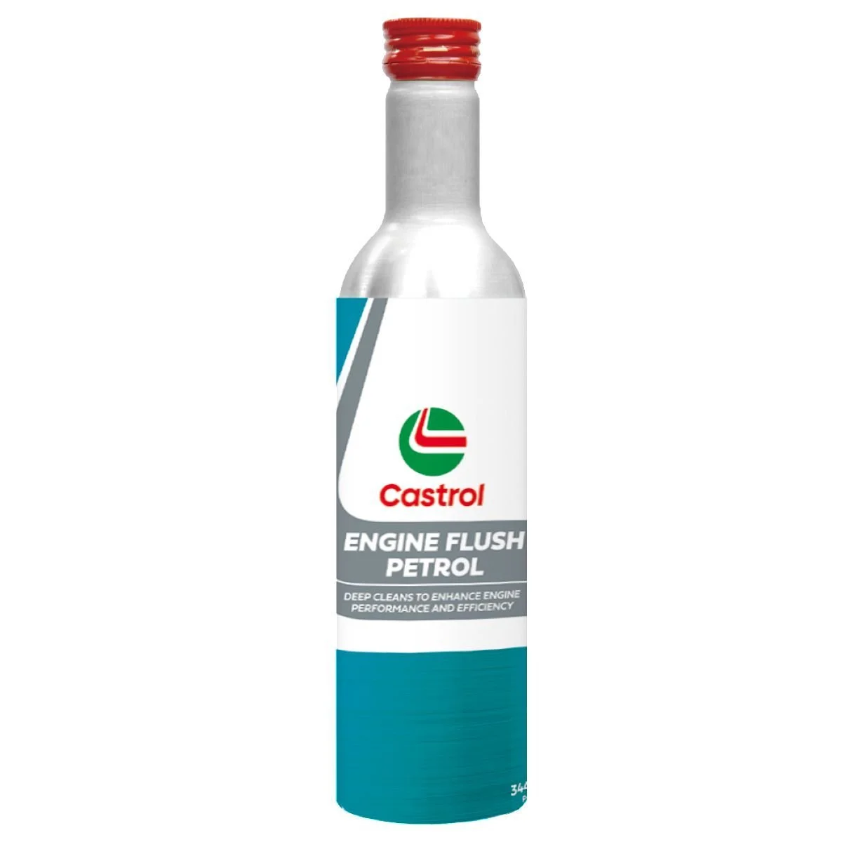 Castrol Engine Flush Petrol with red cap.