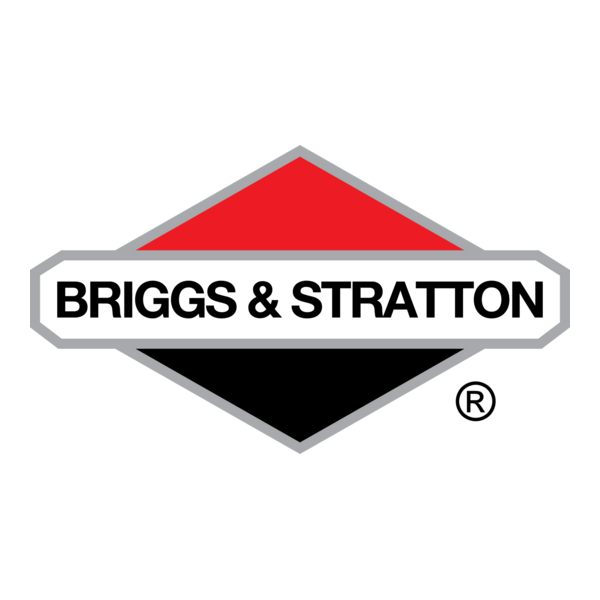 Briggs & Stratton logo with red, white, black, and gray diamond shape.