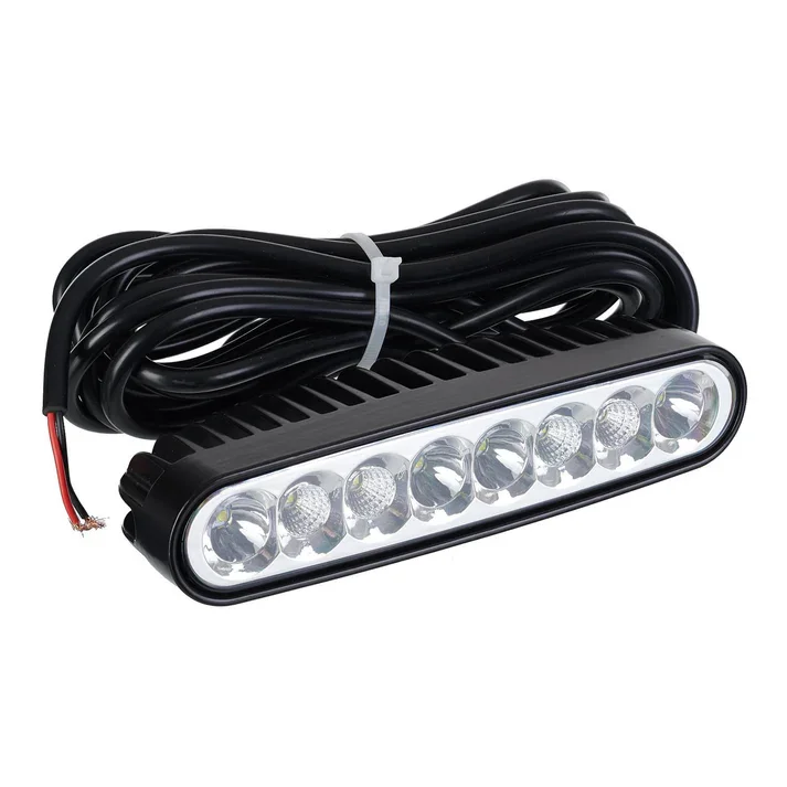 A black LED light bar with a long cable, used for automotive or outdoor lighting.