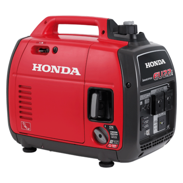 Honda portable inverter generator with black control panel and handle.