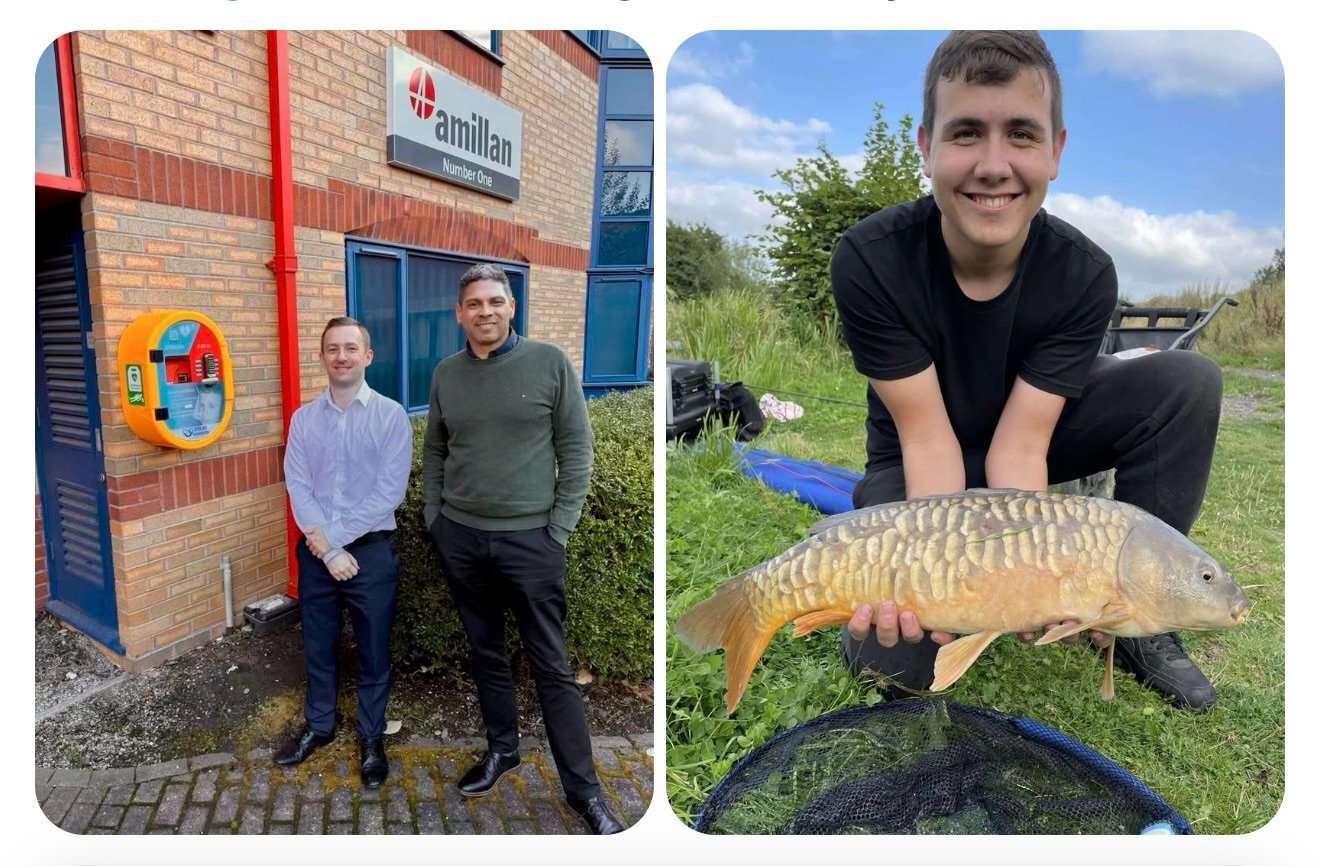 We are so grateful to Chris and Sam ACJ Financial Planning for the amazing funds they raised with their bike ride/runs. OurJays accessible defibrillator number 311 is now installed and emergency ready at Amillan Ltd, Cranmore Avenue, Solihull.

I thi