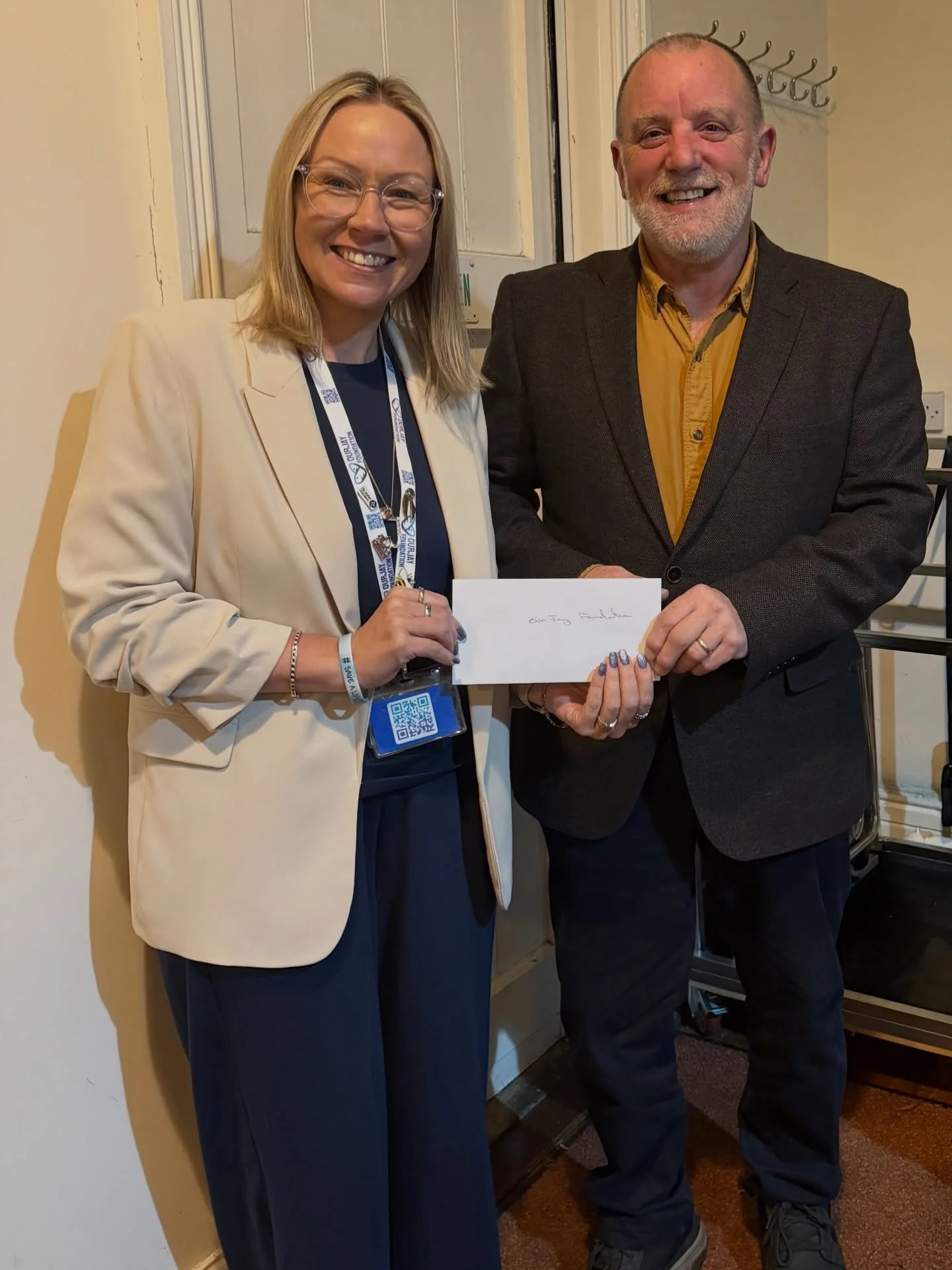 All of us at OurJay would like to say a big thank you to Barston Association, who made a donation to us from their community fundraising 2025. 
Combined with a further donation received today from someone who heard Jamie&rsquo;s story at the event we