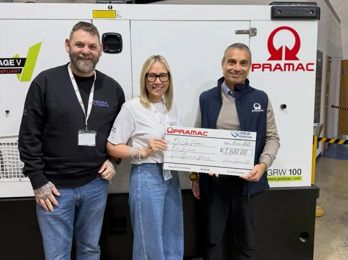 Yesterday afternoon we went to meet with our friends at @pramac_the_energy_generation Rugby. 
We&rsquo;ve been supported by Pramac in the past with a donation, as well as some help with generators, however, the team at Pramac have raised a further &p