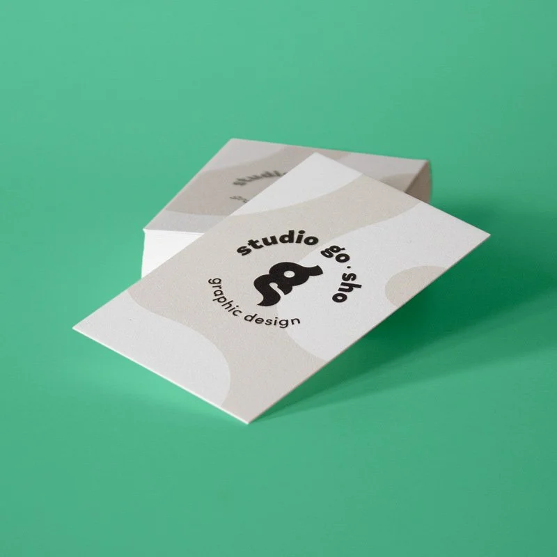 Grafisch ontwerp voor bedrijven - visitekaartjes Go-sho