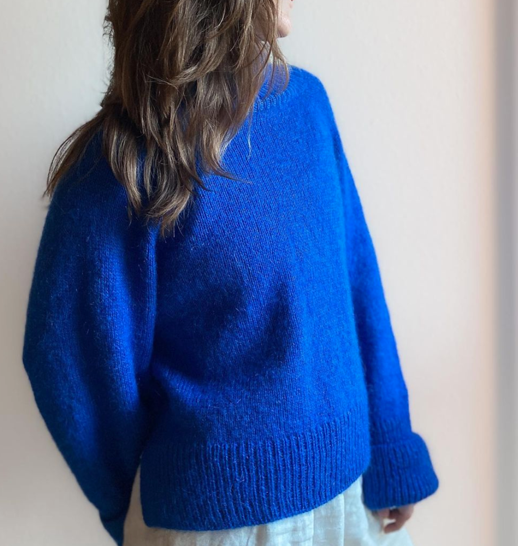 knitted in sunday and silk mohair in electric blue by @sunstreetknits