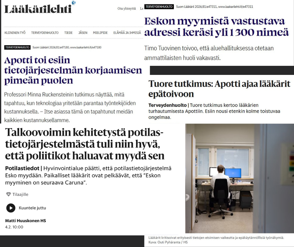 Miksi lääkärit tykkää Eskosta, mutta Apotista ei?