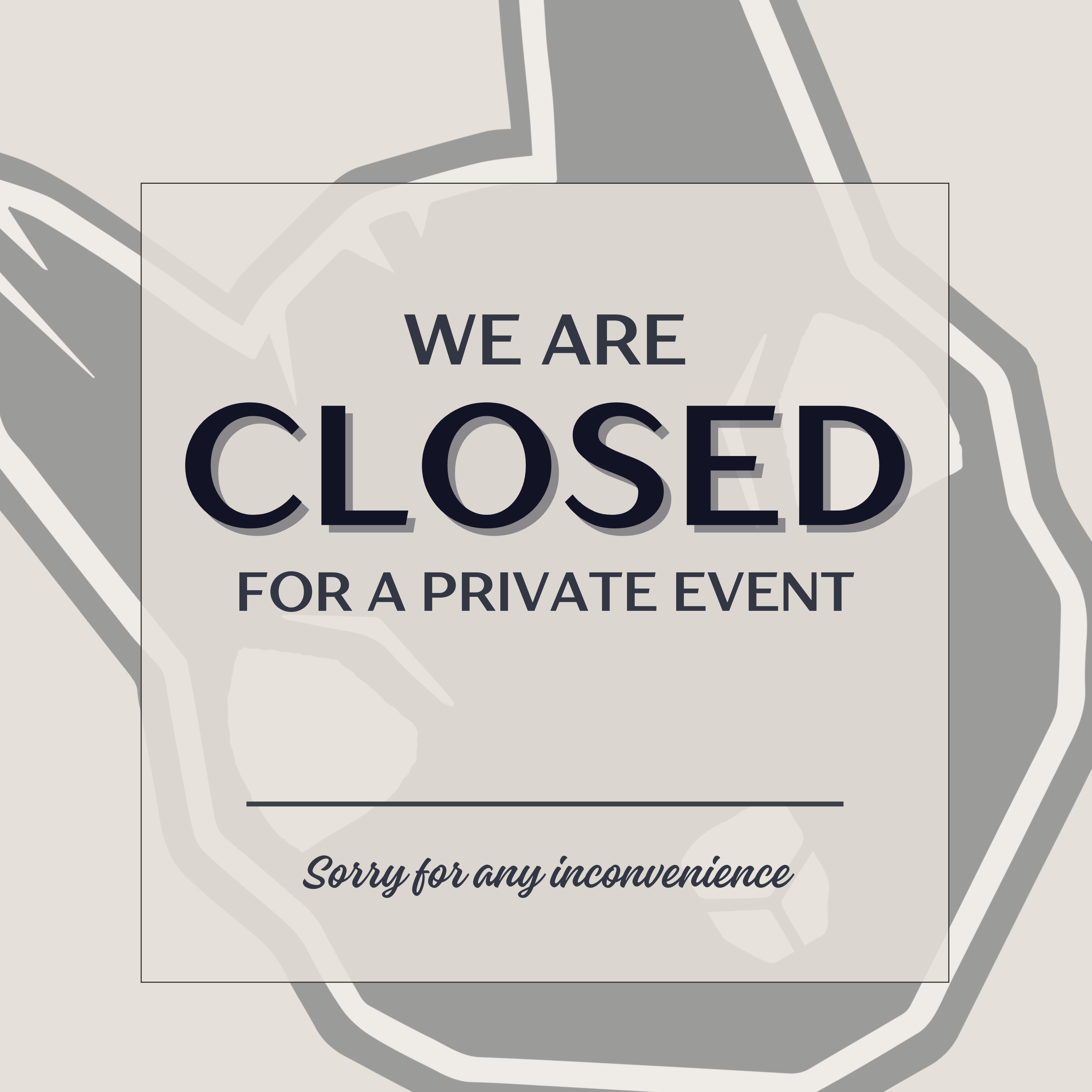 CLOSED FOR PRIVATE HIRE