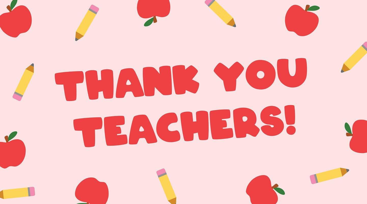 Thank you to our wonderful teachers!! We are so honored to have such a dedicated staff, that care so much about our students. #teacherappreciationweek #weloveteachers🍎