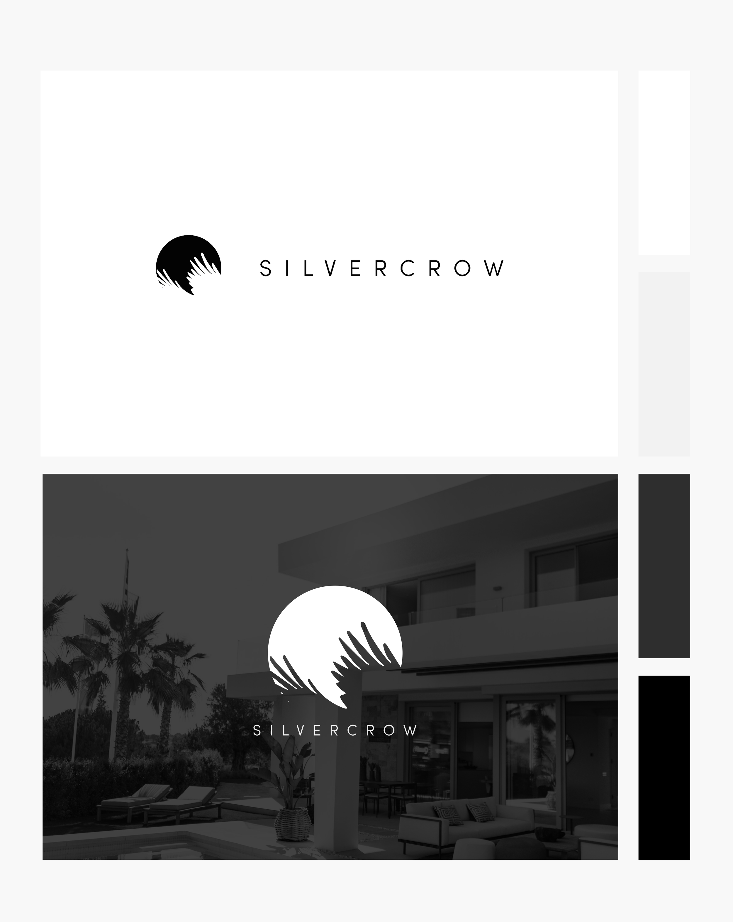 Silvercrow property development logo design studio and color palette