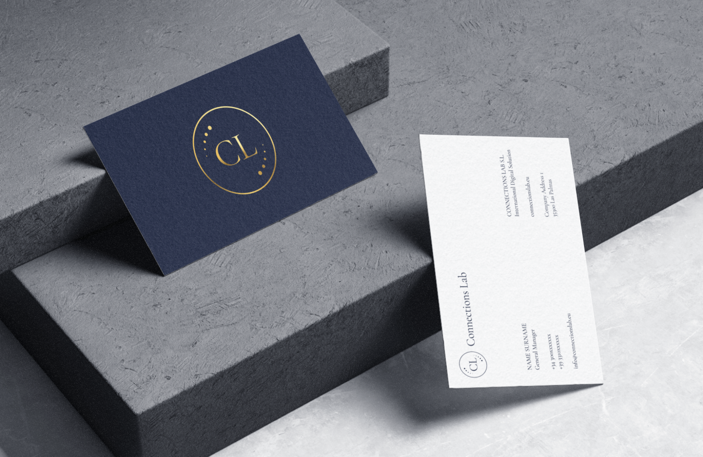 Connections Lab agency business cards