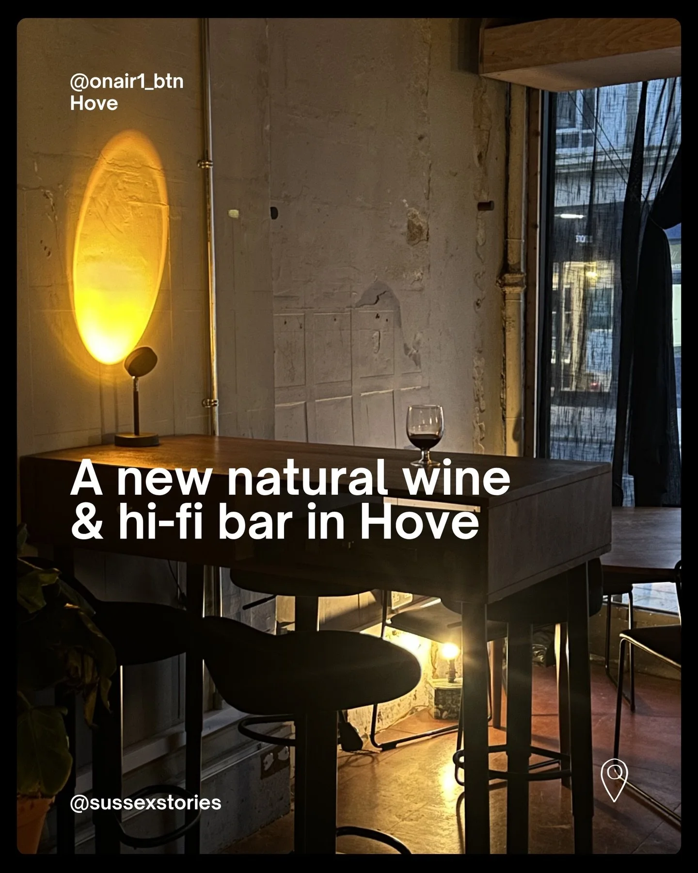 Hove&rsquo;s hi-fi bar scene is growing.

On Air leans into natural wine, low-ABV drinks and a moody, pared-back space - somewhere you can settle in for the evening.

Small plates, good sound, and a space that feels quietly considered.

Easy to miss,