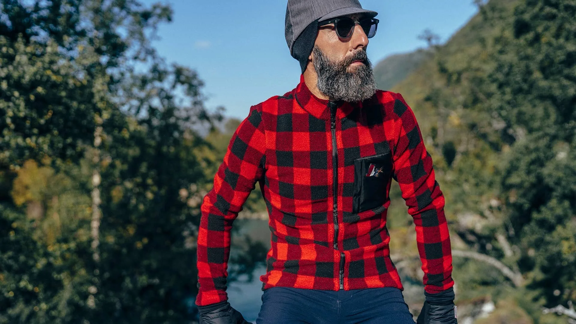 CAFÉ DU CYCLISTE Solange Long Sleeve Jersey Red Men