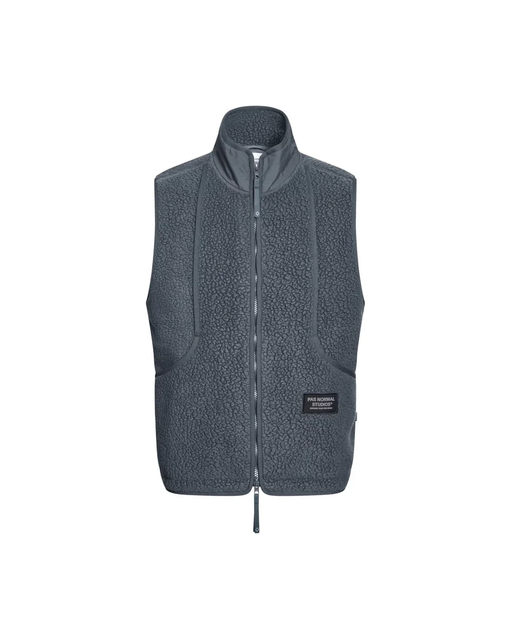 PAS NORMAL STUDIOS Off-Race Pile Fleece Vest Steel Men
