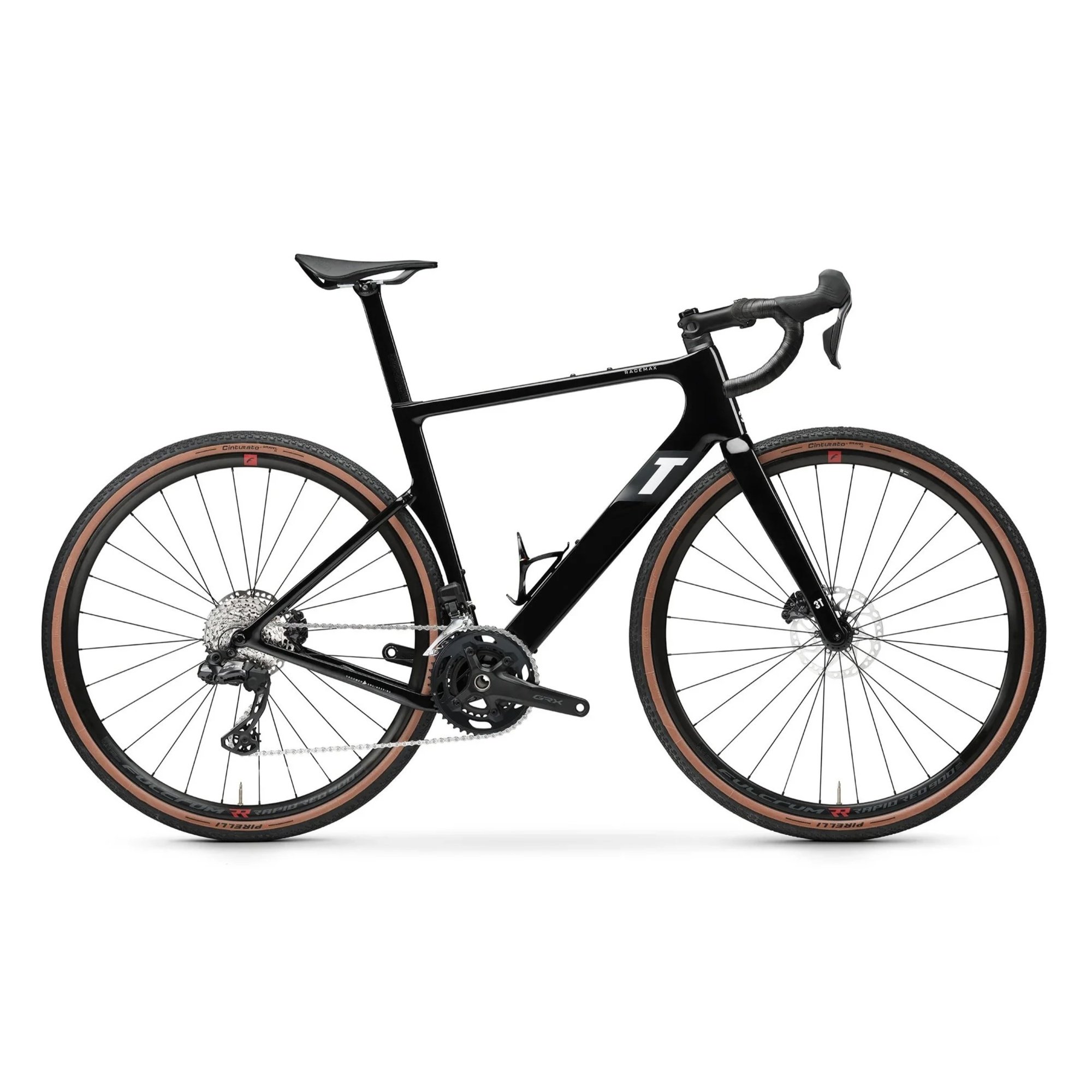 3T Racemax Integrale GRX Di2 2x12 700c Alloy Wheelset Black Rock