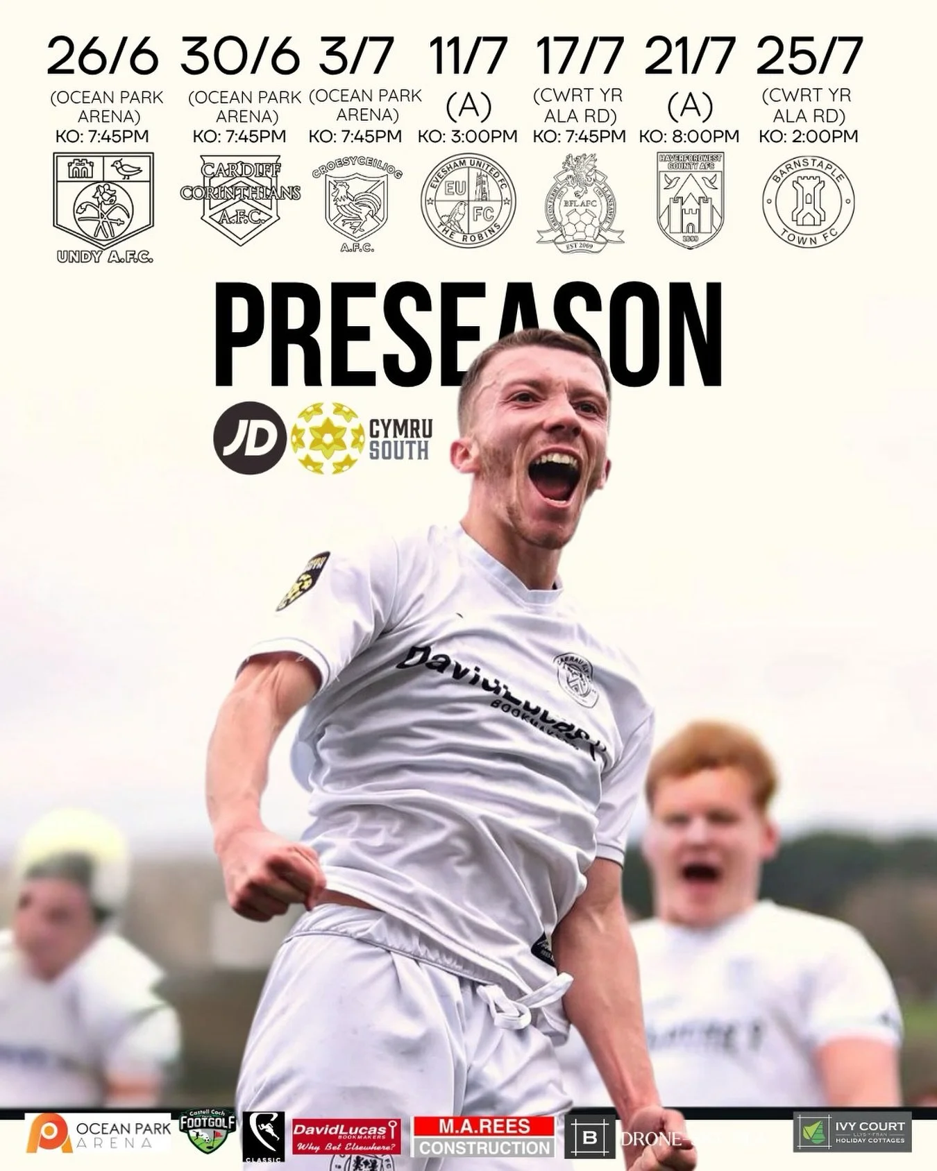 Preseason update&hellip;
We host @barnstapletownfc in our final game before the start of the @cymruleagues campaign. We look forward to facing some excellent teams across the leagues in our other games. Some will be at @oceanparkarena until we return