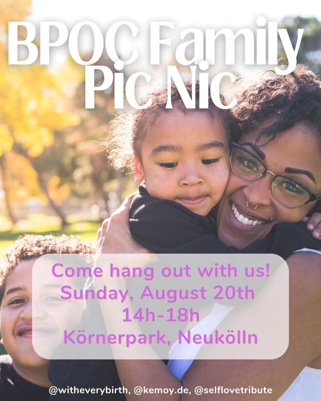 🌻This is an invitation for a BPOC* pregnancy, birth &amp; postpartum picnic!! 🌻

We would like to invite you to our first BPOC family gathering. This will be a casual meeting to get to know each other, share stories, exchange resources and enjoy so