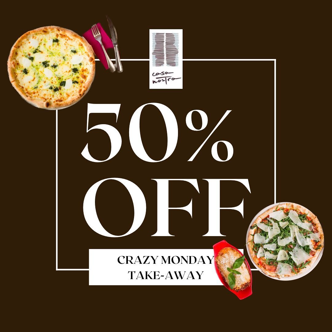 ONLY TODAY ON MONDAY, 17TH JULY ⏰ 
Gather your friends, family, or simply treat yourself to an Italian pizza feast that won't break the bank!
🏃&zwj;♀️ How to Claim Your Discounted Pizza:

1️⃣ Visit our website casanostrariga.com or give us a call to