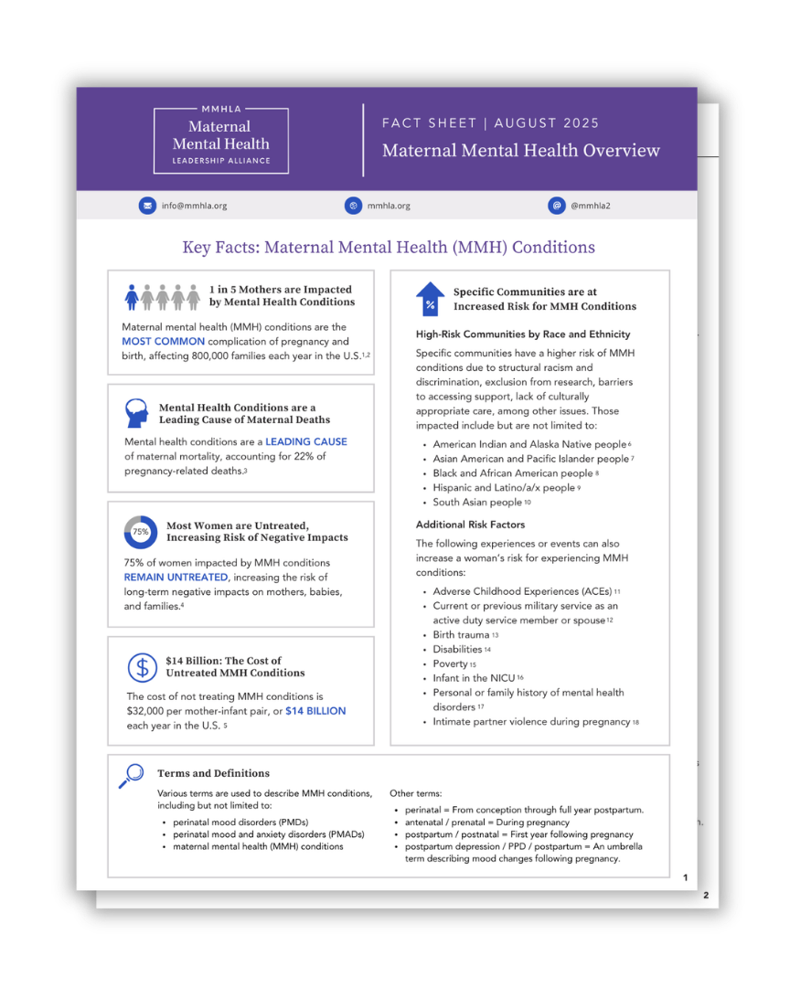 Maternal Mental Health Leadership Alliance: MMHLA