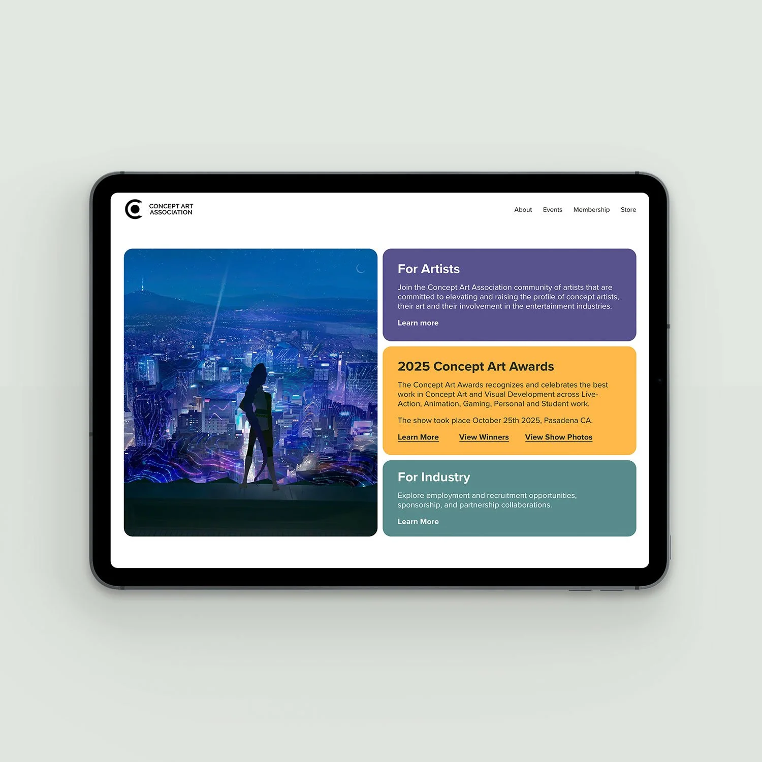 Concept Art Association 
Organization Supporting Concept Artists, Los Angeles