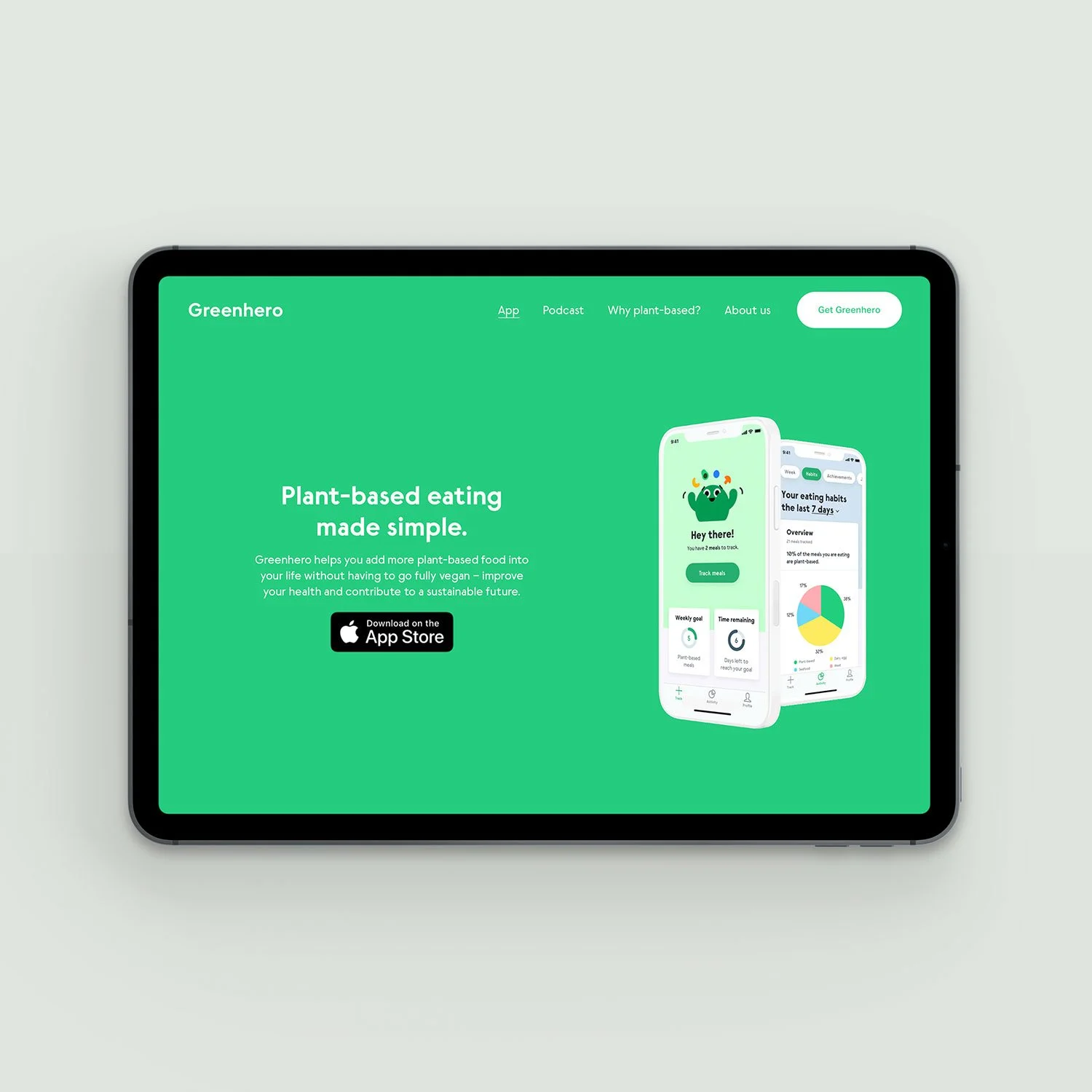 Green Hero 
App for Prant-Based Living, California