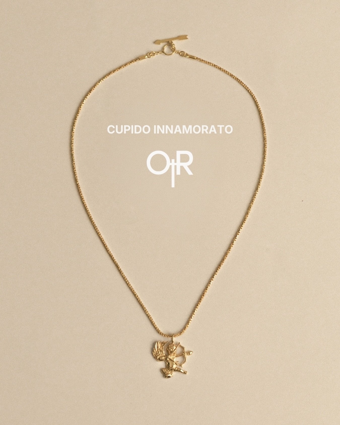 Crafted in gold vermeil and inspired by Cupid&rsquo;s eternal allure, the Cupido Innamorato Necklace captures the beauty of sentiment and the elegance of refined romance.