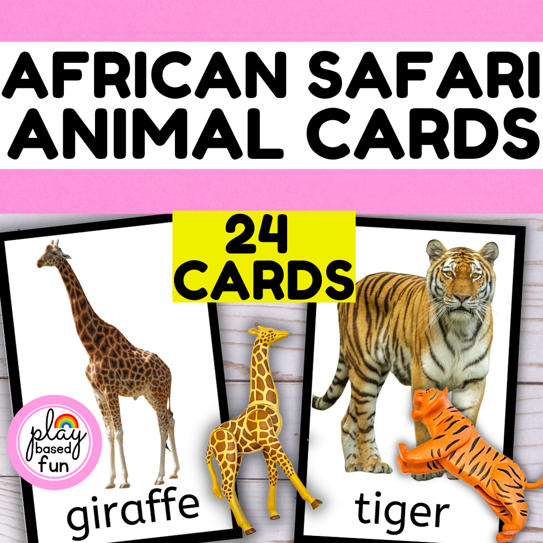 African Safari Animal Cards for science, matching, montessori (African animals)