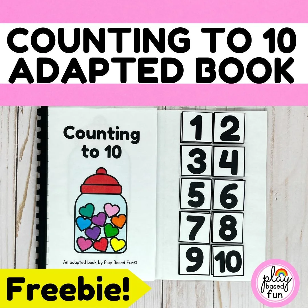 VALENTINES DAY COUNTING TO 10 ADAPTED BOOK, ADAPTIVE BOOKS SPECIAL EDUCATION