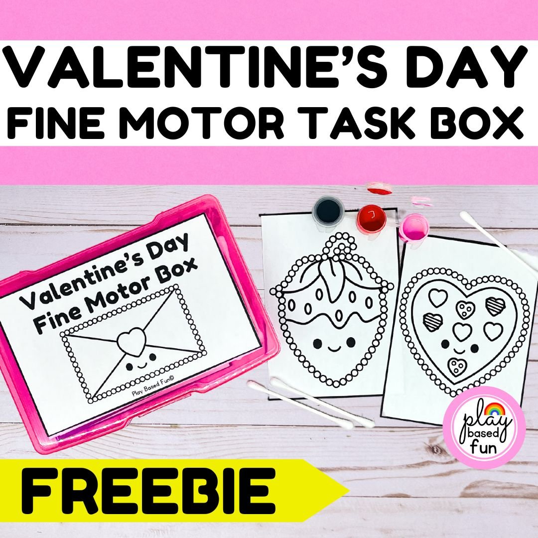 Dot to Dot Valentines Day Craft, Fine Motor Task Boxes, Special Education Center