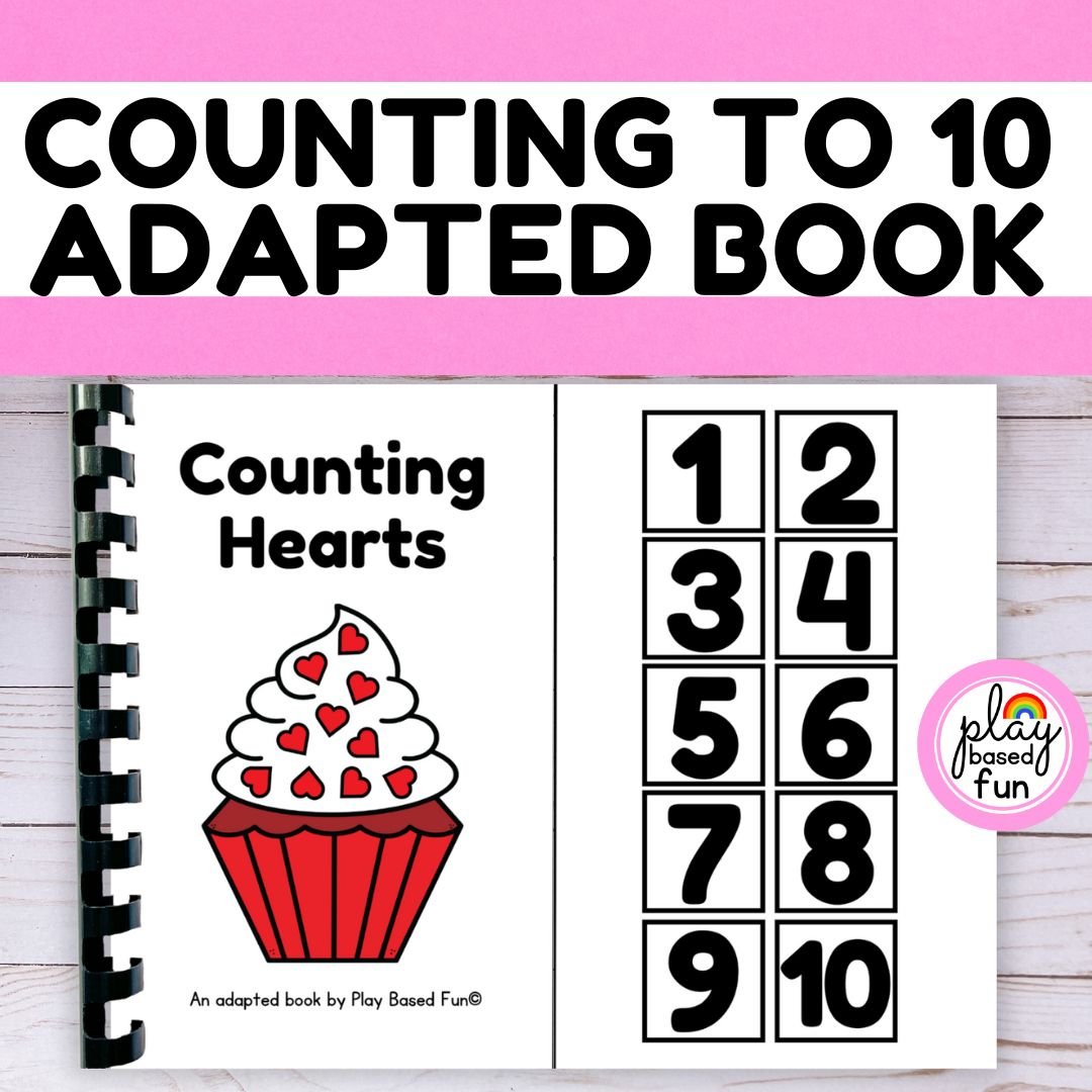 Counting Adapted Book for Special Education, Valentine's Day Adapted Book