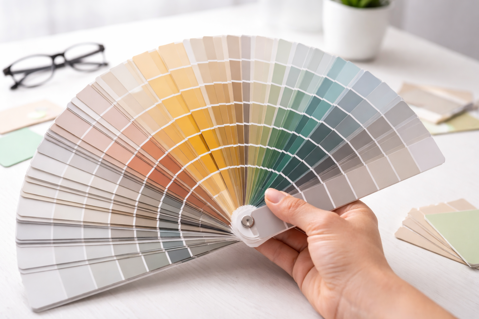 paint color swatches fan deck for choosing interior paint colors