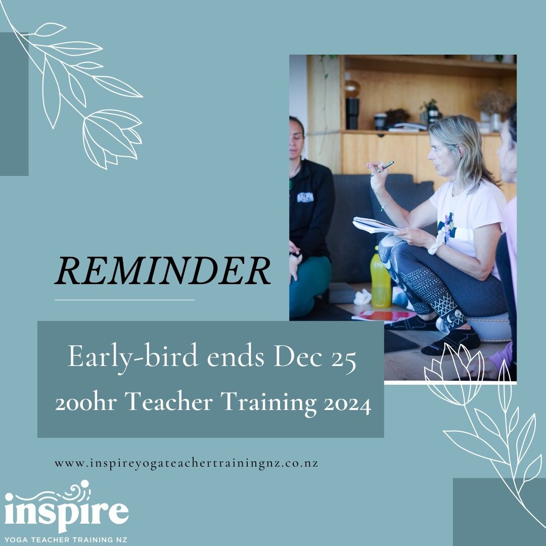 Reminder: Early-bird ends December 25
200hr Foundational Yoga Teacher Training 
if you are looking to deepen and expand your knowledge and understanding of Yoga 2024 might be the year you take the leap of faith and complete a teacher training!

Find 