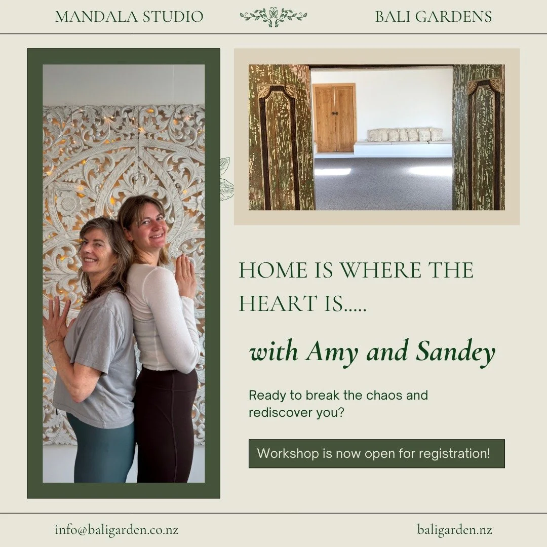 This has been brewing for a wee while... @amy_beardsley and I are coming together to create an afternoon of heartfelt practices in the magic container of @baligarden_matakana &hearts;️

DM to find out more or book via https://www.baligarden.nz/worksh