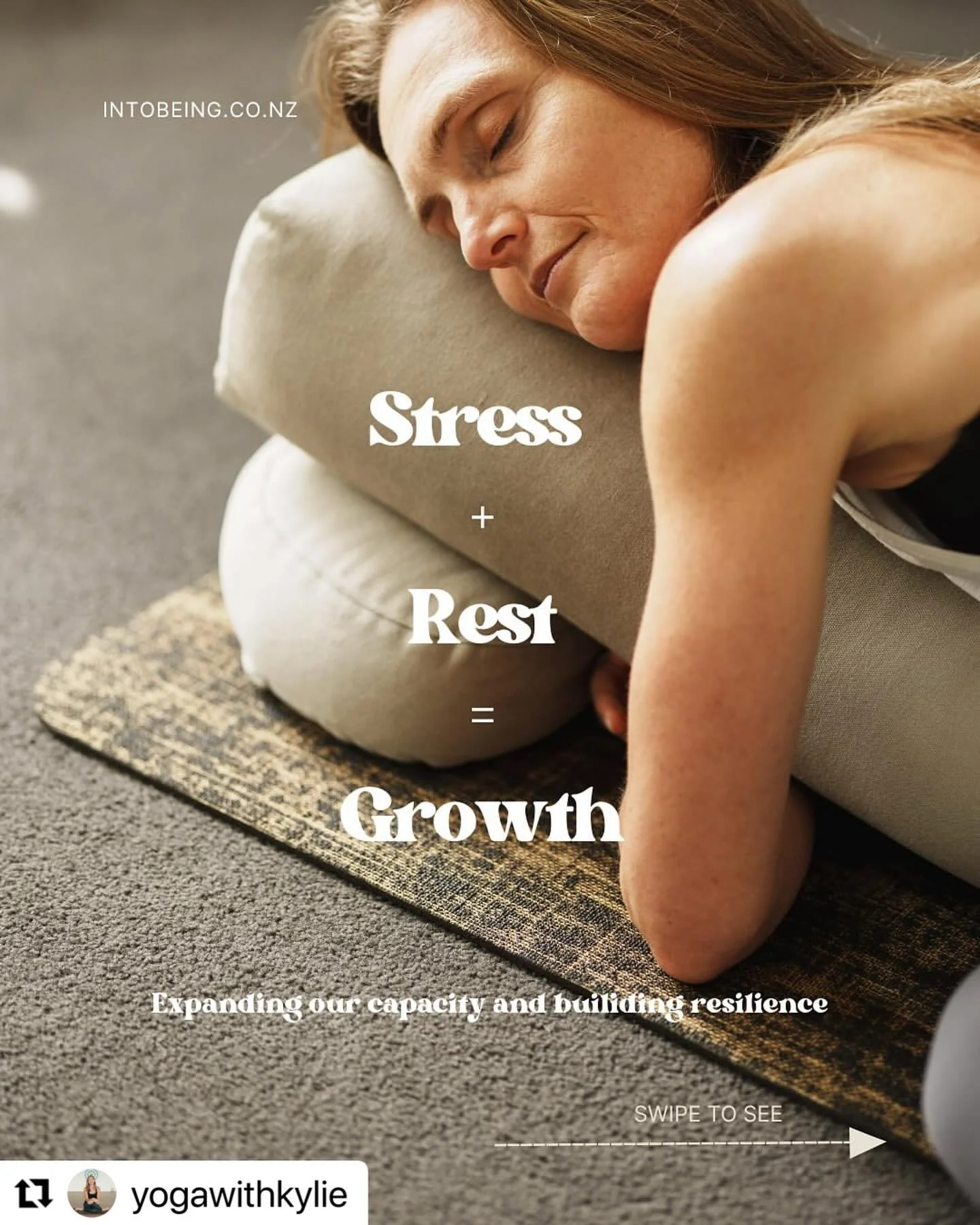 #Repost @yogawithkylie with @use.repost
・・・
STRESS + REST = GROWTH. 

Stress is what helps us to grow, adapt and learn new things. It challenges our comfort zones and expands our window of tolerance&hellip;.

IF we have the space to recover! 

When w