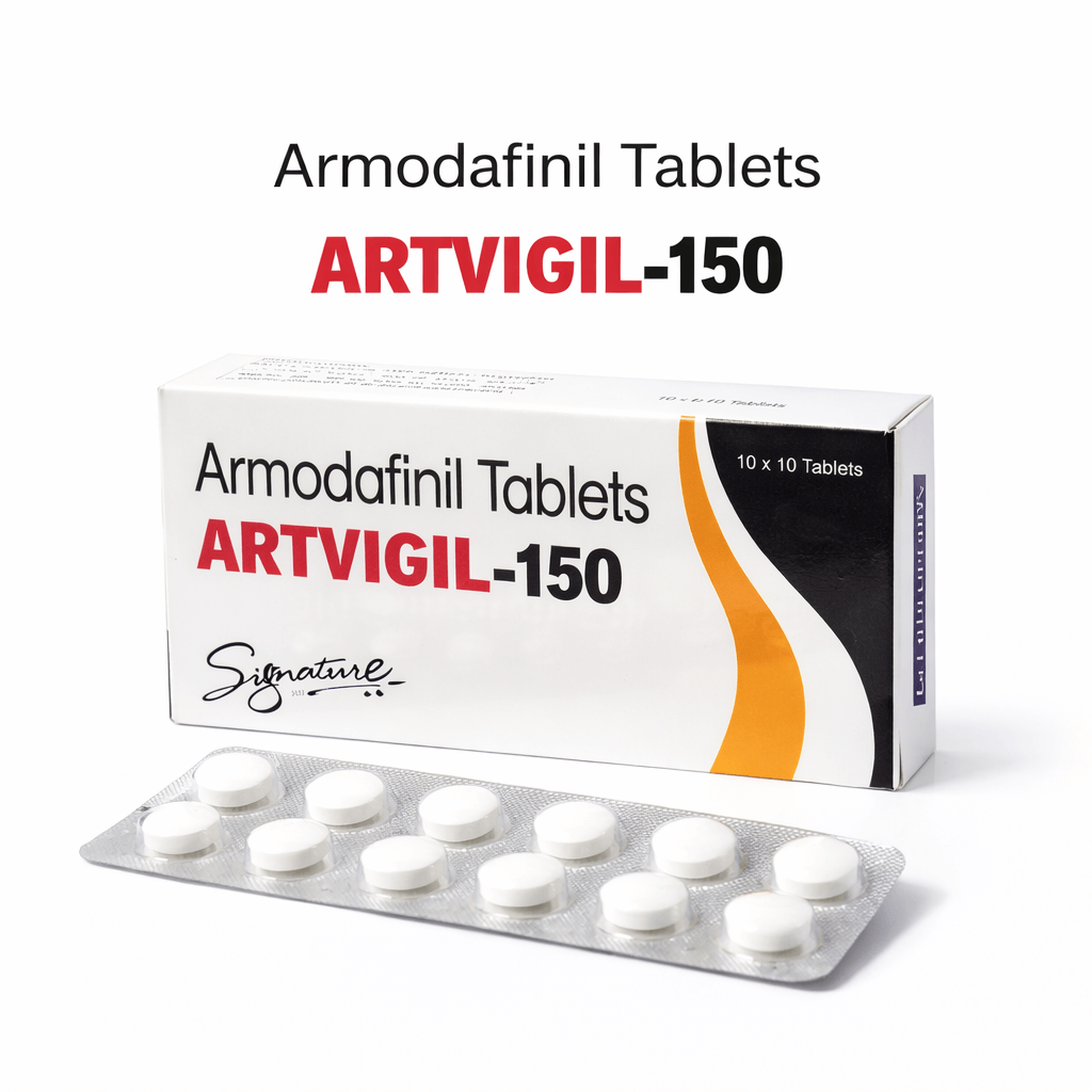Artvigil 150 armodafinil tablet packaging with blister pack