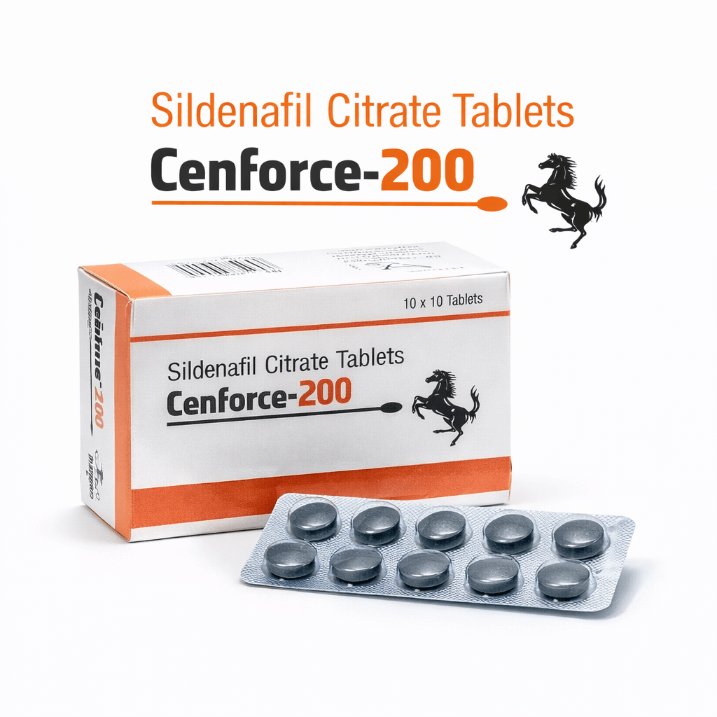 Cenforce-200 sildenafil tablet packaging with blister pack