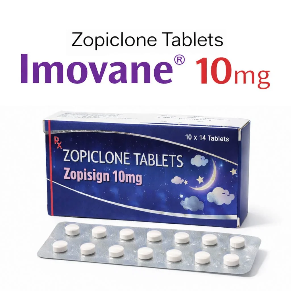 Zopisign zopiclone 10 mg tablet packaging with blister pack