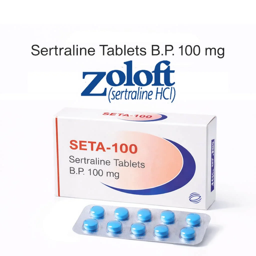 SETA-100 sertraline tablet packaging with blister pack
