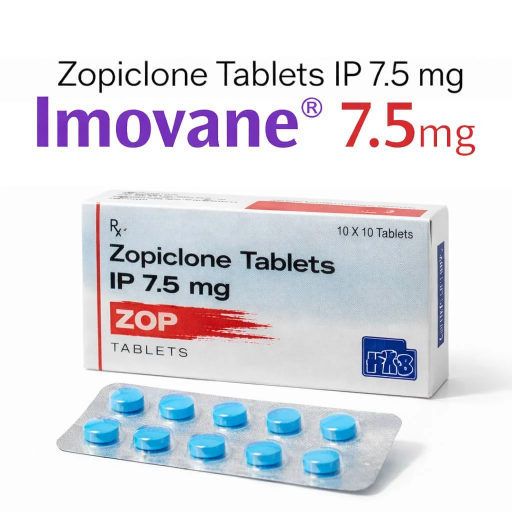 ZOP zopiclone 7.5 mg tablet packaging with blister pack