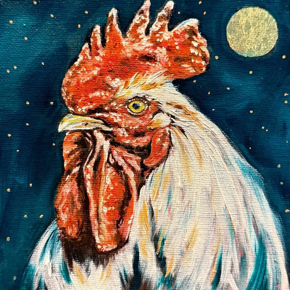 Day 13 of 100 Rooster, Nesty Luna Art.jpg