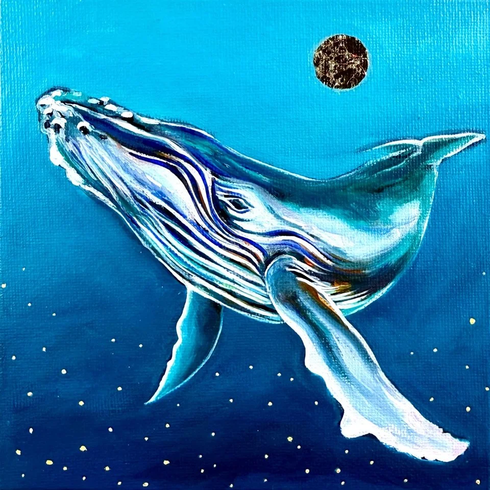 Day 18 of 100 WHale,  Nesty Luna Art.jpg