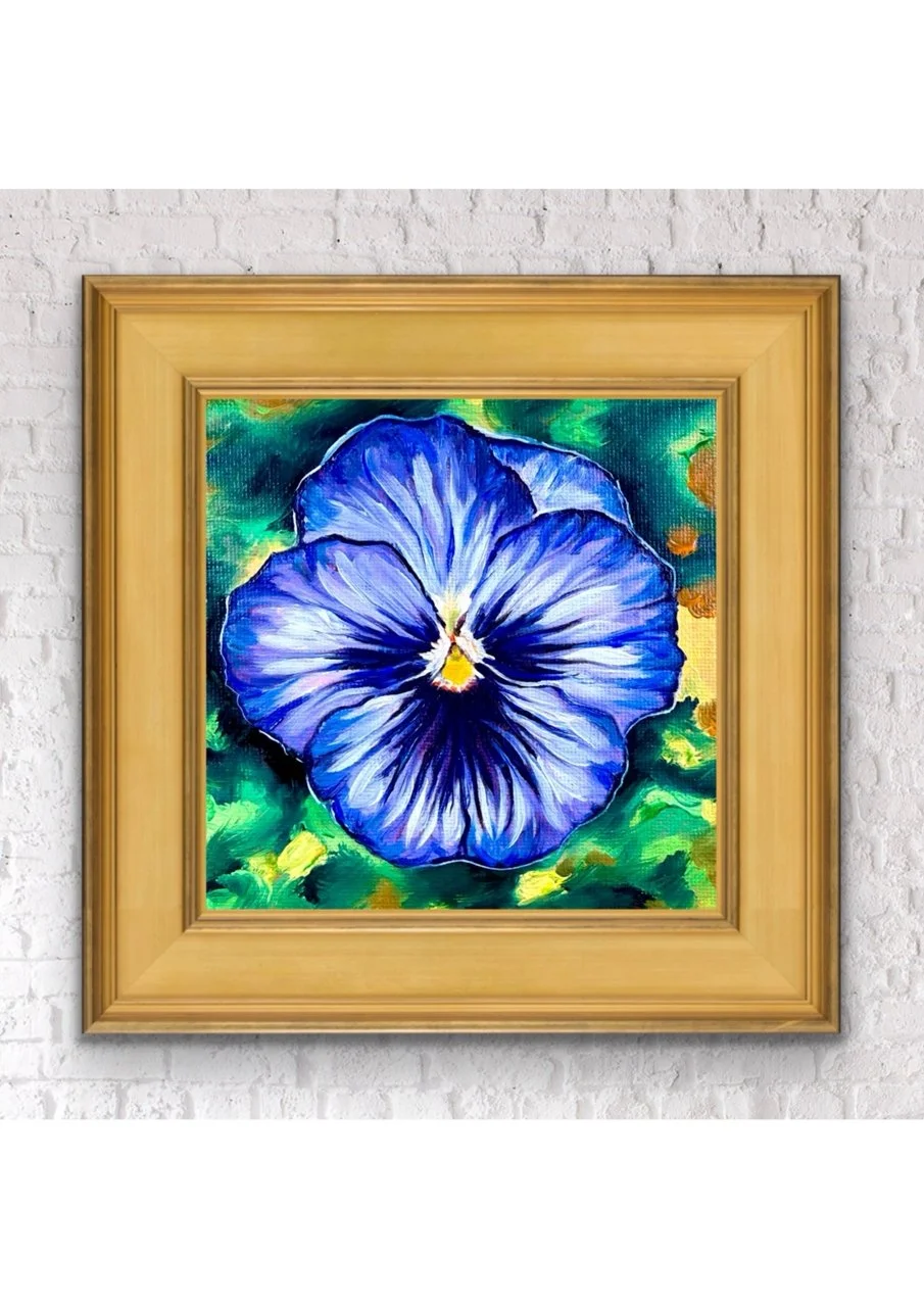"Flower" mini oil painting, 100 paintings in 100 days, Nesty Luna Art 1.jpg