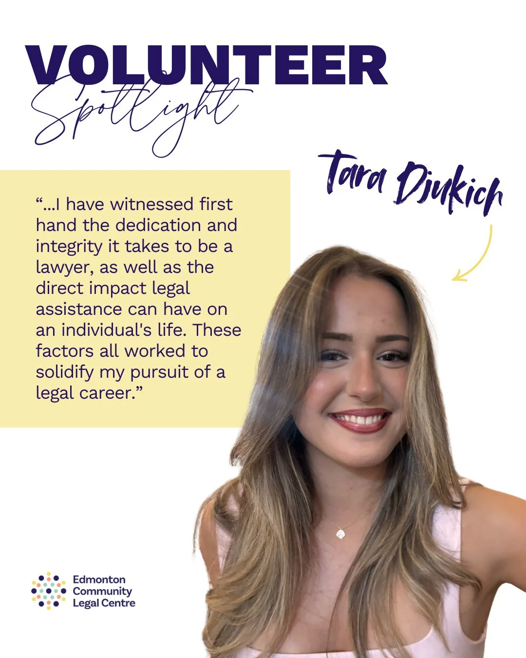 Meet Tara! Tara is currently a law student at the University of Birmingham and we had the pleasure of having Tara volunteer with ECLC for the last 3 months! ⁠
⁠
We followed up ask Tara a few questions: ⁠
⁠
What has inspired you in your journey to bec