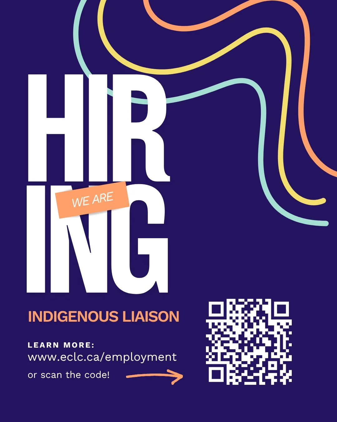 Hi friends! The ECLC is currently hiring for an Indigenous Liaison! If you know of someone who might be interested, please help us pass it along! ⁠
⁠
You can learn all the details at: www.eclc.ca/employment ⁠
⁠
#YEGNonprofit #Albertanonprofit